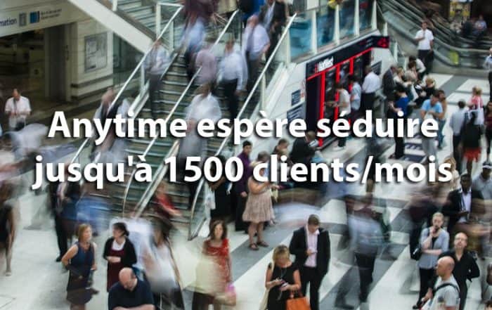 Anytime espère 1500 clients par mois