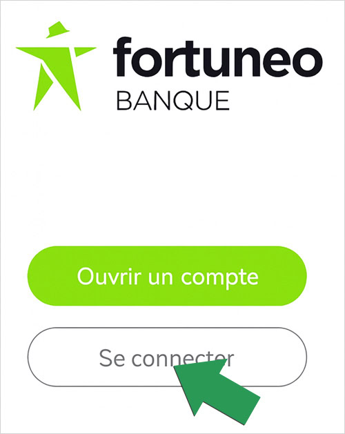 Cliquer sur le bouton se connecter au démarrage de l'appli Fortuneo