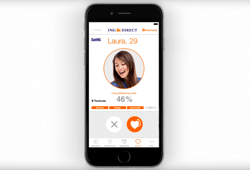 ING lance une application de rencontre amoureuse - 01 banque en ligne. 
