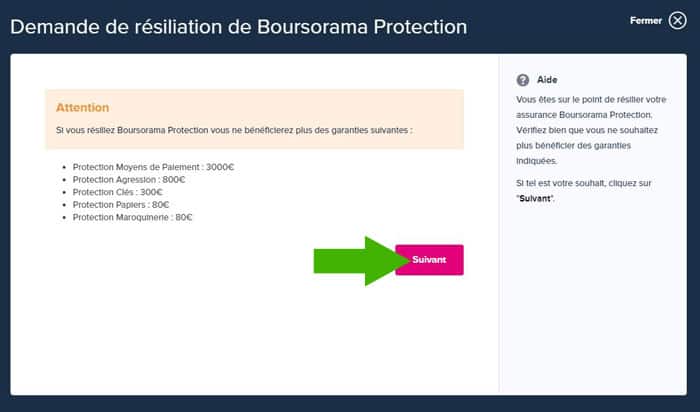 resilier boursorama protection description