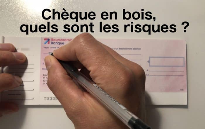 risques chèque en bois