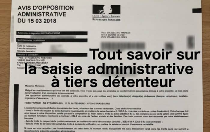 Opposition administrative à tiers détenteurs