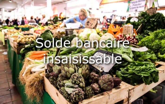 solde bancaire insaisissable