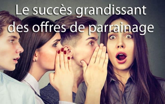 succès offre de parrainage banque